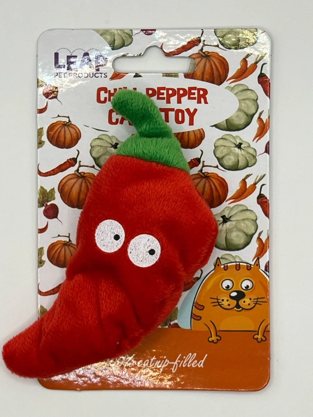Red Chili Pepper Plush Cat Toy - Catnip-Filled